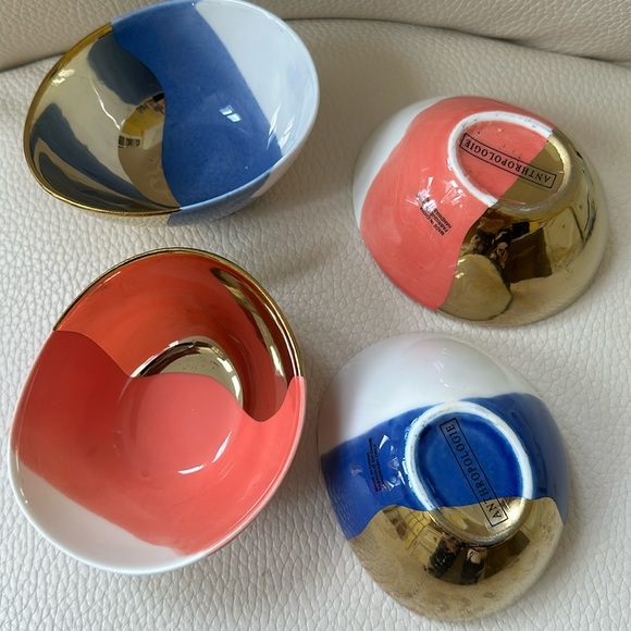 Anthropologie Other - ALl THREE!! Anthro BOWLS NWT Tomatoa Anthropologie Collection 2 pink & 1 blue